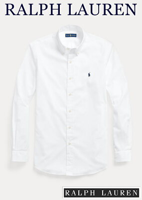 【送料無料】ラルフローレン RALPH LAUREN【正規品】【メンズ】CLASSIC FIT BRUSHED POPLIN SHIRT 長袖シャツ ボタンダウンシャツ/White(ホワイト)【あす楽対応】