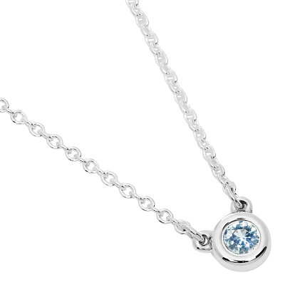 Tiffany&Co.25224884by ELSA PERETTIIティファニー エルサ・ペレッティ カラー バイ ザ ヤード ペンダントラウンドカット アクアマリン 0.06カラットSILVER 925/スターリングシルバー ネックレス