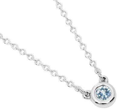Tiffany&Co.25224884by ELSA PERETTIIティファニー エルサ・ペレッティカラー バイ ザ ヤード ペンダントラウンドカット アクアマリン 0.06カラットSILVER 925/スターリングシルバー ネックレス