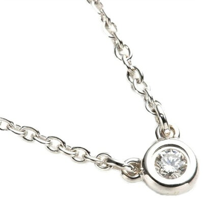 Tiffany&Co.24944387 Elsa Perettiティファニー エルサ・ペレッティ バイ ザ ヤード シングル ダイヤモンド ペンダントラウンド ブリリアント カット ダイヤモンド 0.03カラットSILVER 925/スターリングシルバー ネックレス シルバー×クリア