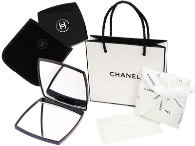 CHANEL 137500 MIROIR DOUBLE FACETTESシャネル ミロワール ドゥーブル ファセットダブル コンパクトミラー(通常・拡大鏡)シャネル ロゴ入ベロア調専用ケースシャネル ラッピング&リボン ショップバッグメッセージカード