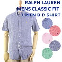 Ralph Lauren "CLASSIC FIT" Linen s/s Shirts US ポロ ラルフローレン 半袖リネンシャツ 売れ筋 (UPS)