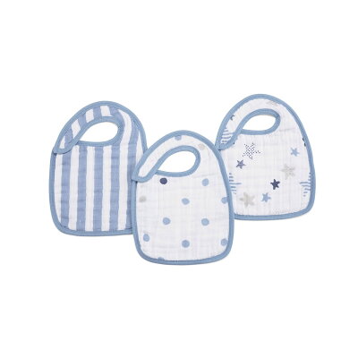 【エイデンアンドアネイ公式ショップ】aden+anais モスリン スナップビブ 3枚セット (よだれかけ 3枚入り コットン ガーゼ 出産準備 出産祝い 男の子 女の子 ギフト ラッピング250円)7112 ロックスター