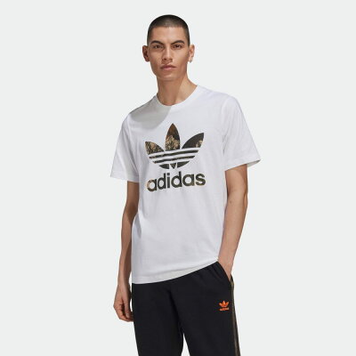 【公式】アディダス adidas カモ トレフォイル 半袖Tシャツ オリジナルス レディース メンズ ウェア トップス Tシャツ 白 ホワイト GD5949 半袖