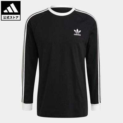 【公式】アディダス adidas 返品可 アディカラー クラシックス 3ストライプ 長袖Tシャツ オリジナルス レディース メンズ ウェア トップス Tシャツ 黒 ブラック GN3478 ロンt