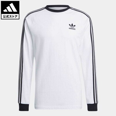 【公式】アディダス adidas 返品可 アディカラー クラシックス 3ストライプ 長袖Tシャツ オリジナルス レディース メンズ ウェア トップス Tシャツ 白 ホワイト GN3477 ロンt