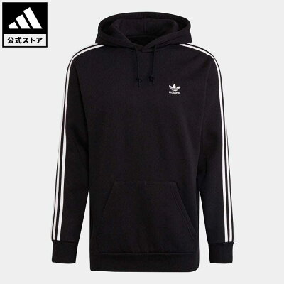 【公式】アディダス adidas 返品可 アディカラー クラシックス スリーストライプス パーカー オリジナルス メンズ ウェア・服 トップス パーカー(フーディー) スウェット(トレーナー) 黒 ブラック H06676 トレーナー