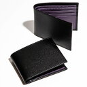 エッティンガー/ETTINGER 財布 メンズ STERLING 二つ折り財布 ブラック×パープル ST030CJR-0002-0004