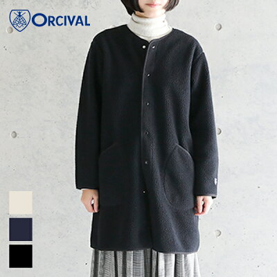 【2019秋冬】オーシバル / オーチバル ORCIVAL ポーラテック ボア ロングジャケット #RC-9195 ライトアウター コート 上着 羽織 カーディガン レディース 2019AW