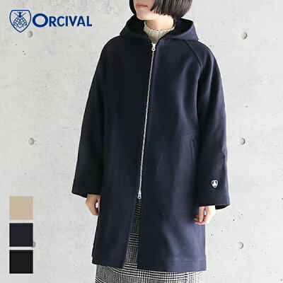 【2019秋冬】オーシバル / オーチバル ORCIVAL ジップフーデッドコート #RC-8004NLM ウールモッサ 冬 定番 アウター 羽織り ロング コート ジャケット レディース 2019AW