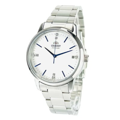 【逆輸入品】 ORIENT 機械式腕時計 レディース 自動巻き 手巻き 日常生活用強化防水 海外モデル 日本製ムーブメント ホワイト/ブルー RA-NB0102S10B
