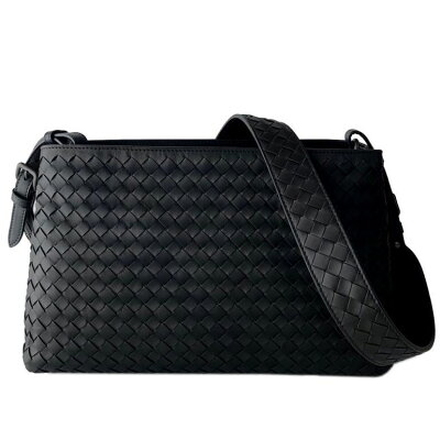 ボッテガヴェネタ BOTTEGA VENETA ショルダーバッグ クロスショルダー レディース イントレチャート ナッパ ネロ ブラック 536231 VO0B8 1000