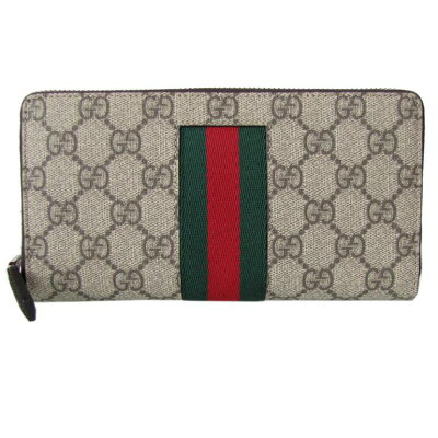 グッチ GUCCI メンズ 長財布 ラウンドファスナー NEW WEB GGスプリームキャンバス ベージュ エボニー 408831 KHN4N 9791 父の日