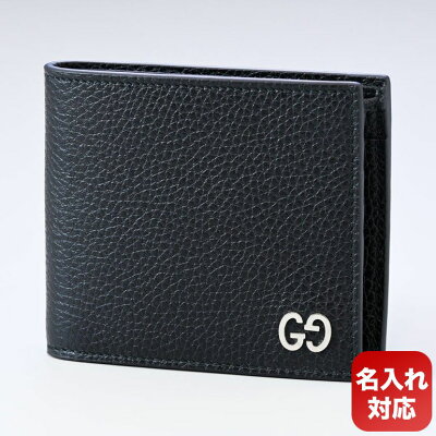 【ポイント10倍!2/4 20時から4時間限定】【名入れ可有料】グッチ 二つ折り財布 メンズ ドリアン DORIAN レザー ブラック 473922 A7M0N 1000
