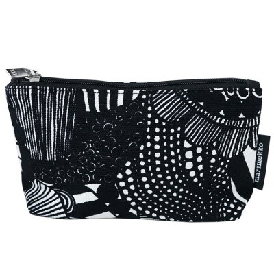 メール便可275円 マリメッコ Marimekko コスメポーチ 小物入れ ポーチ シイルトラプータルハ Siirtolapuutarha ブラック 45901 190