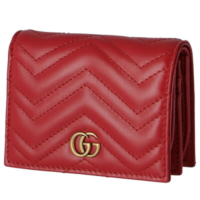 グッチ GUCCI 財布 GG Marmont 二つ折り ミニ財布 カードケース 小銭入れ 札入れ付き GGマーモント レッド 466492 DTD1T 6433