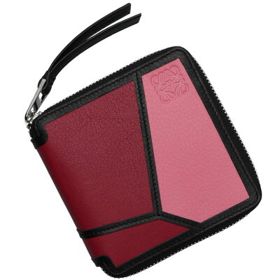 ロエベ LOEWE 2019年春夏新作 パズル コンパクト財布 レディース PUZZLE SQUARE ZIP WALLET ローズ系 マルチカラー 12230XM88 0024 6963