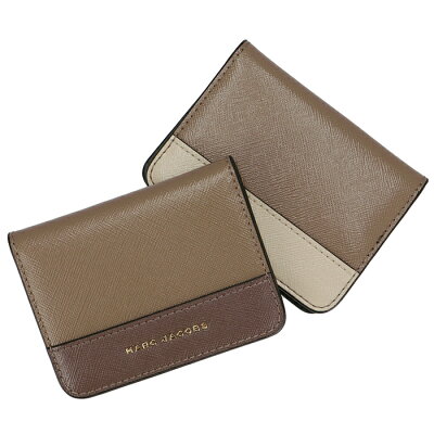 【春夏セール】マークジェイコブス MARC JACOBS カードケース 名刺入れ SAFFIANO COLORBLOCKED カードケース ブラウン系 バイカラー M0012059 0010 064【AWSALE】