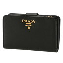 プラダ 財布（レディース） プラダ PRADA 財布 二つ折り サフィアーノ 二つ折り財布 レディース ブラック 1ML225 QWA 002