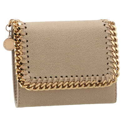ステラマッカートニー STELLA MCCARTNEY 財布 ファラベラ ミニ財布 三つ折り財布 ベージュ×ゴールド 431000 W9355 9300【母の日】