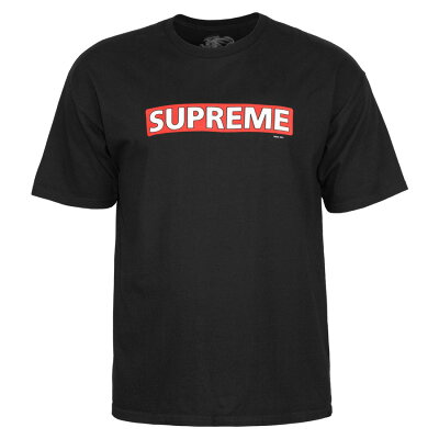 【POWELL PERALTA パウエル・ペラルタ】SUPREME S/S T-SHIRT BLACKTシャツ ブラック シュプリーム スケートボード スケボー sk8 skateboard オールドスクール【19SS】(CP)