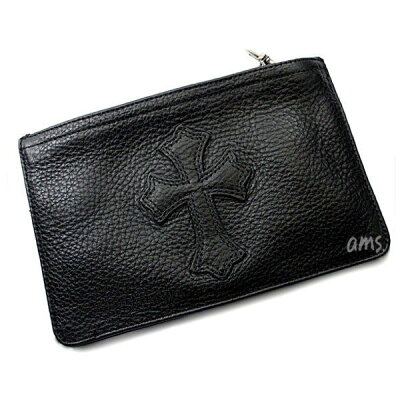 クロムハーツ 財布(Chrome Hearts)ウォレット ジッパーチェンジパース #2 ブラック ヘビーレザー セメタリーパッチ (メンズ)(小銭入れ)(コインケース)