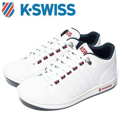 Kスイス ケースイス メンズ レディース ウィメンズ ホワイト トリコロール 白 赤 青 スニーカー レザー テニスシューズ K-SWISS KSL 01 WHITE 36800015 靴 くつ クツ