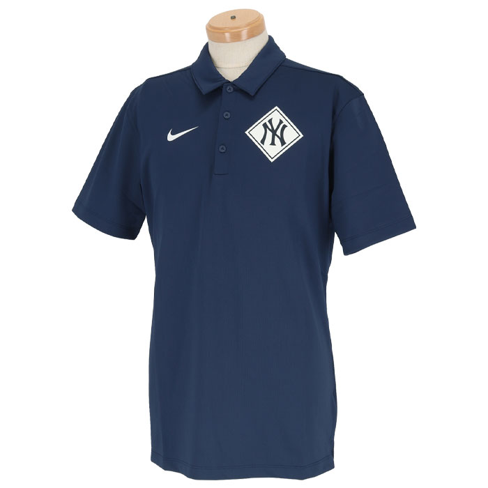ナイキ ナイキ メンズ Diamond Icon Franchise New York Yankees MLB ニューヨーク・ヤンキース 半袖 ポロシャツ NKNB-44B-NK-0LF MIDNIGHT NAVY ゴルフウェア [2022年春夏モデル] 特価　【あす楽対応】 [有賀園ゴルフ]