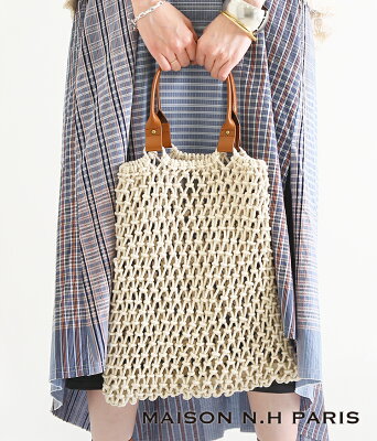 【サマーキャンペーン!】MAISON N.H PARIS / メゾンエヌアッシュパリ : GOA MM COTTON : トートバッグ かごバッグ コットンバッグ レディース : GOA-MM【ANN】