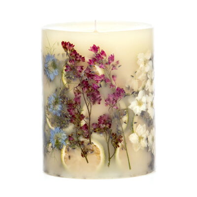 Rosy Rings ボタニカルキャンドル トールラウンド ロマンラベンダー Roman Lavender BOTANICAL CANDLE TALL ロージーリングス◆ホームフレグランス/芳香/アロマキャンドル/ロウソク/ドライフルーツ/フラワー【送料無料】