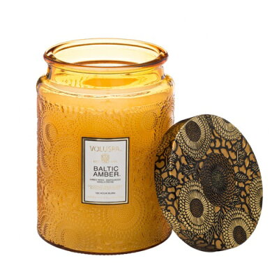 Voluspa ボルスパ ジャポニカ グラスジャーキャンドル L バルティックアンバー JAPONICA Glass jar candle BALTIC AMBER 正規品 ◆ホームフレグランス/芳香/アロマキャンドル/ロウソク