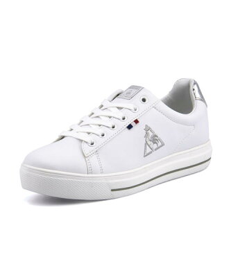 le coq sportif(ルコックスポルティフ) TELUNA BOUND COURT レディーススニーカー【軽量】(テルナバウンドコート) QL1NJC12WS F ホワイト/シルバー