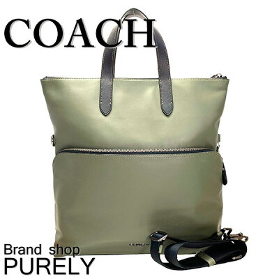 【60時間限定ポイント5倍】コーチ COACH バック トートバッグ メンズ メンズ アウトレット レザー 2way F50712 QBB75 モスグリーン/ブラック コーチ COACH メンズ MMM