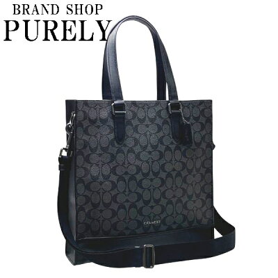 【最大¥500オフクーポン配布中 P2倍】コーチ COACH バック トートバッグ メンズ アウトレット カーフレザー シグネチャー キャンバス グラハム C3232 QBMI5 チャコール×ブラック コーチ COACH メンズ MMM