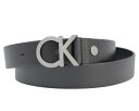 カルバンクライン ベルト（メンズ） Calvin Klein　カルバンクライン　ベルト　K50K502119　CKロゴ　牛革　レザー　ブラック　EUROPEライン　【セール】