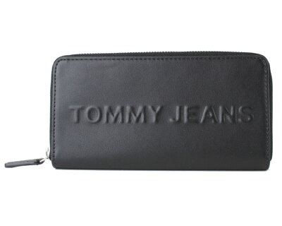 TOMMY HILFIGER ≪トミーヒルフィガー≫ ラウンドファスナー長財布 AW0AW07652 ブラック 黒色 合皮(ポリウレタン) 折財布 【送料無料】【★セール】