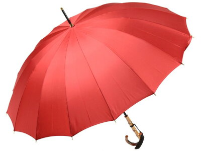 前原光榮商店 レディース16本骨長傘 軽量 カーボン骨 無地 TRAD-16-Carbon(レッド) 親骨55cm 前原傘 匠 皇室御用達前原光栄商店ブランド かさ 女 送料無料
