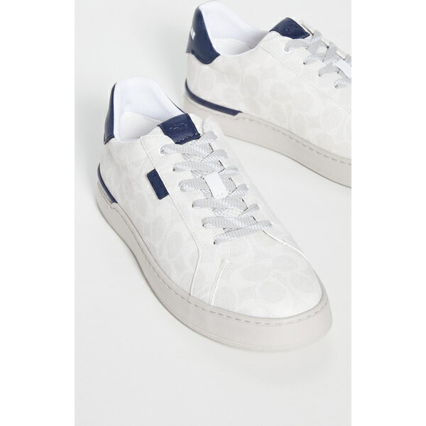 (取寄)コーチ ニュー ヨーク ローライン シグニチャー ロウ トップ スニーカー Coach New York Lowline Signature Low Top Sneakers Chalk Cobalt