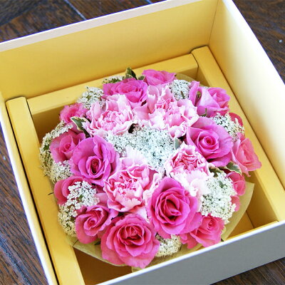 母の日 カーネーション プレゼント フラワーケーキ ギフト 【 ピンク 薔薇 カーネーションフラワーケーキ】 フラワーギフト 花 送料無料 母 鉢植え 鉢 花 ギフトセット ハーバリウム 花束 ボックス プリザーブドフラワー 花ギフト スイーツ 誕生日