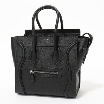 CELINE セリーヌ 16779 3DRU 38NO LUGGAGE MICRO ラゲージ マイクロ レザー ハンドバッグ トートバック Black/ブラック 0レディース #oldceline