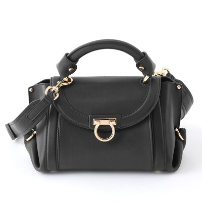 SALVATORE FERRAGAMO サルヴァトーレフェラガモ 21G397 SOFT SOFIA レザー 2way ハンドバッグ ショルダーバッグ ポシェット カラーNERO レディース