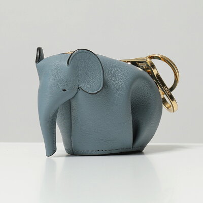 【エントリーでポイント最大10倍対象!20日限定】LOEWE ロエベ 199.30.N96 5900 エレファント チャーム コインケース キーホルダー ストーンブルー レディース