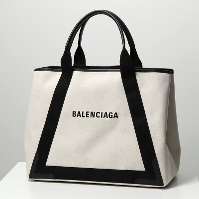 BALENCIAGA バレンシアガ トートバッグ NAVY ネイビーカバス M 339936 AQ38N メンズ キャンバス×レザー ポーチ付き ロゴ 鞄 1081