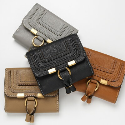 【1,000円OFFクーポン対象!28日限定】Chloe クロエ CHC10UP572161 MARCIE カラー4色 レザー 二つ折り財布 ミディアム スモール財布 レディース