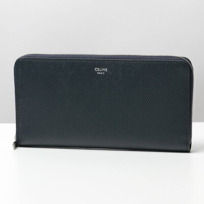 CELINE セリーヌ 10B553BEL.07OC Large Zipped Wallet レザー ラウンドファスナー 長財布 Navy-blue メンズ【2021ss】