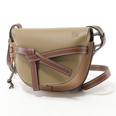LOEWE ロエベ 321.54.T20 GATE SMALL BAG スモール ゲートバッグ レザー ショルダーバッグ ポシェット 3513/MOCCA-ROSAPOLVO 鞄 レディース