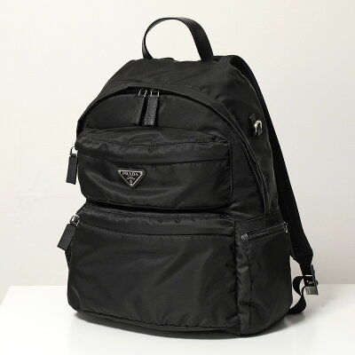 PRADA プラダ 2VZ025 973 F0002 OOT ナイロン バッグ バックパック リュック デイパック 三角ロゴ金具プレート 鞄 NERO メンズ レディース