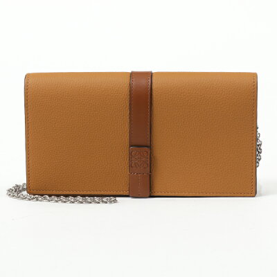 LOEWE ロエベ 124.12.U51 BILLETERO CON CADENA ショルダーウォレット チェーン ポシェット 二つ折り長財布 3639/LIGHT-CARAME 鞄 レディース【TS_05】