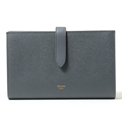 CELINE セリーヌ 10B633BFP.09GM STRAP WALLET ラージ ストラップ ウォレット 二つ折り財布 長財布 09GM/Medium-grey レディース