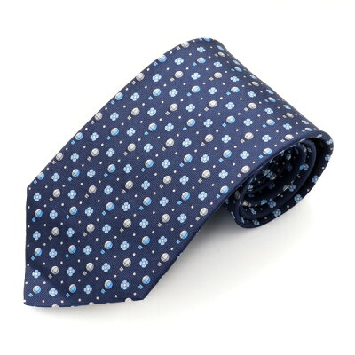 SALVATORE FERRAGAMO サルヴァトーレフェラガモ 35 7910 001 シルク ネクタイ フワラー ドット 熱気球 NAVY/AZZUR メンズ父の日 ギフト
